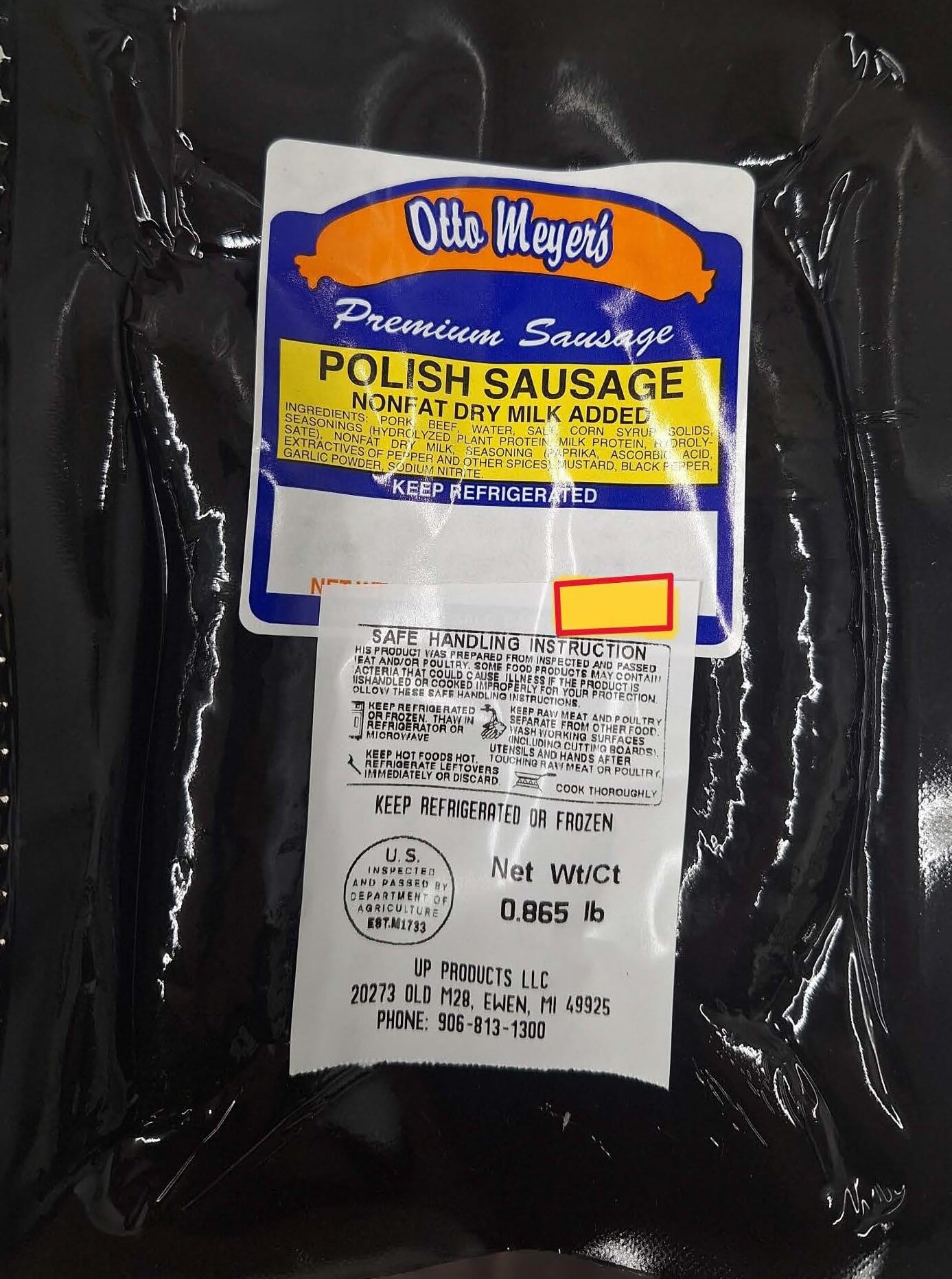 Sausage Recalled Over Misbranding and Undeclared Allergens